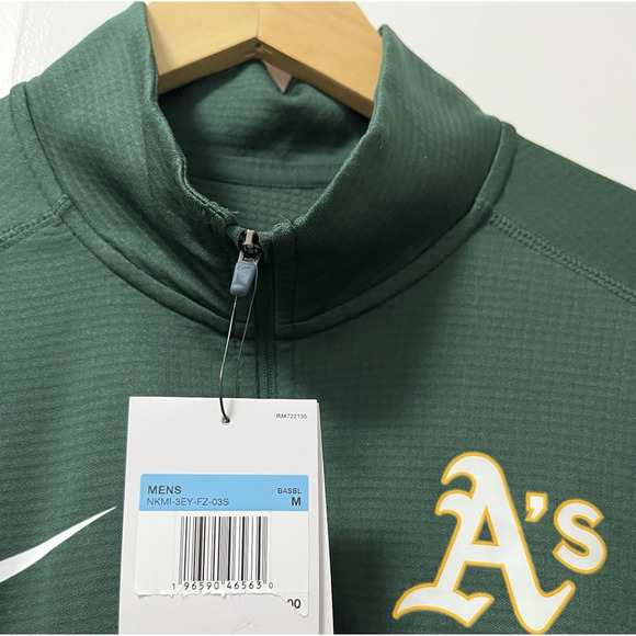 NIKE Oakland Athletics MLB Authentic Long Sleeve Mens Shirt Size M Dark Green - Picture 7 of 8
